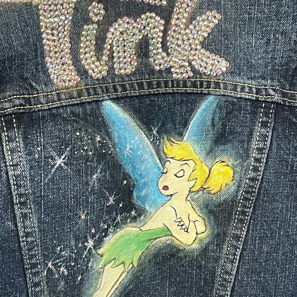 Hand painted tinkerbell jacket